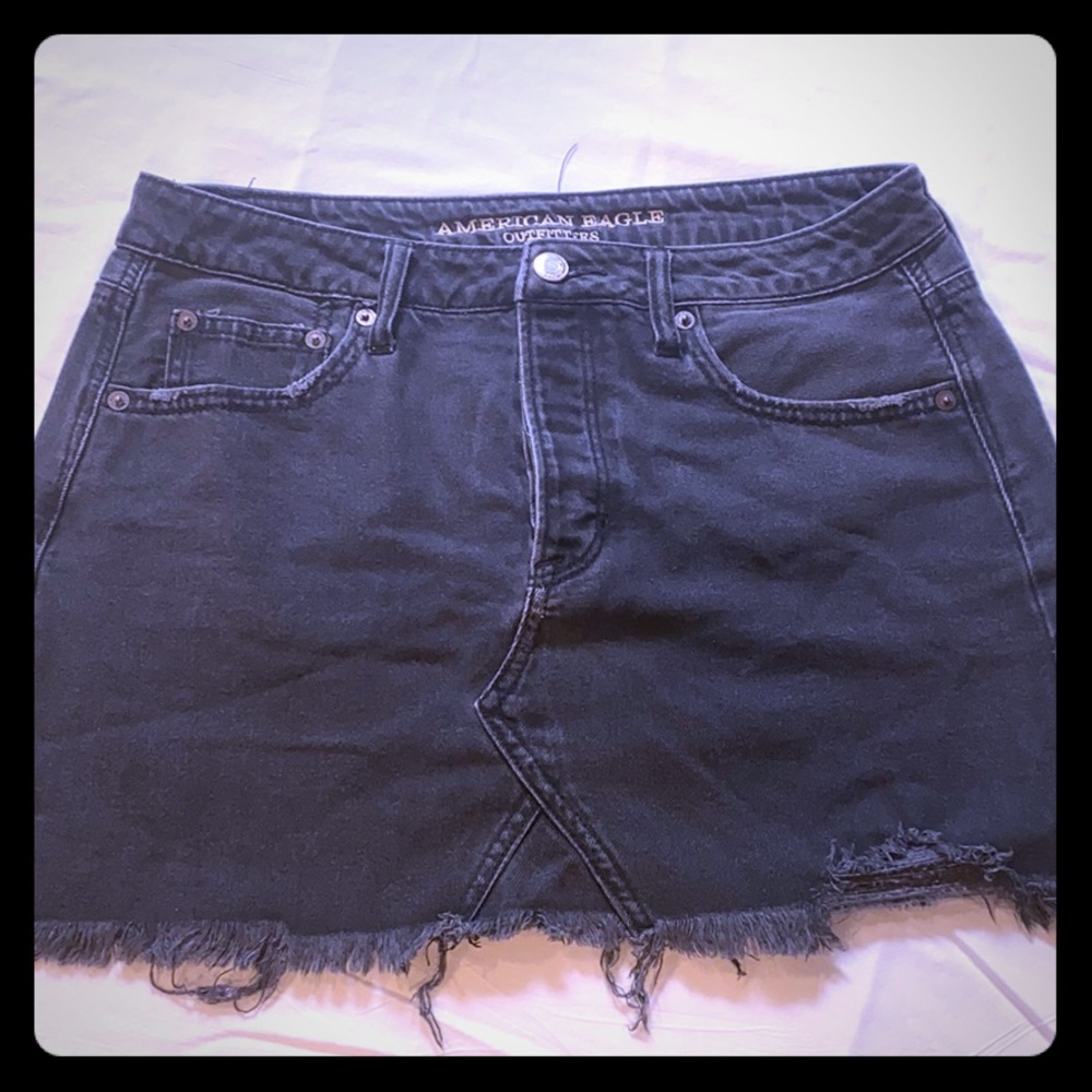 American Eagle black jeans skirt